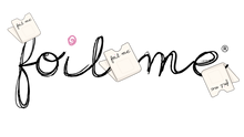 Foil Me logo with decorative elements on a white background